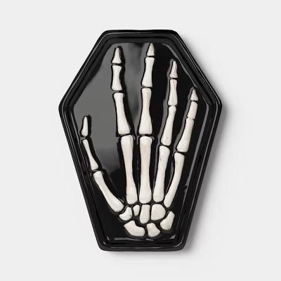 Halloween Skeleton Bathroom Tray Black - Image 2