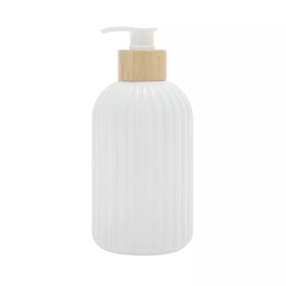 Durable Round Bottom Vertical Stripe Soap Dispenser 13.53oz 1 Pc - Image 7