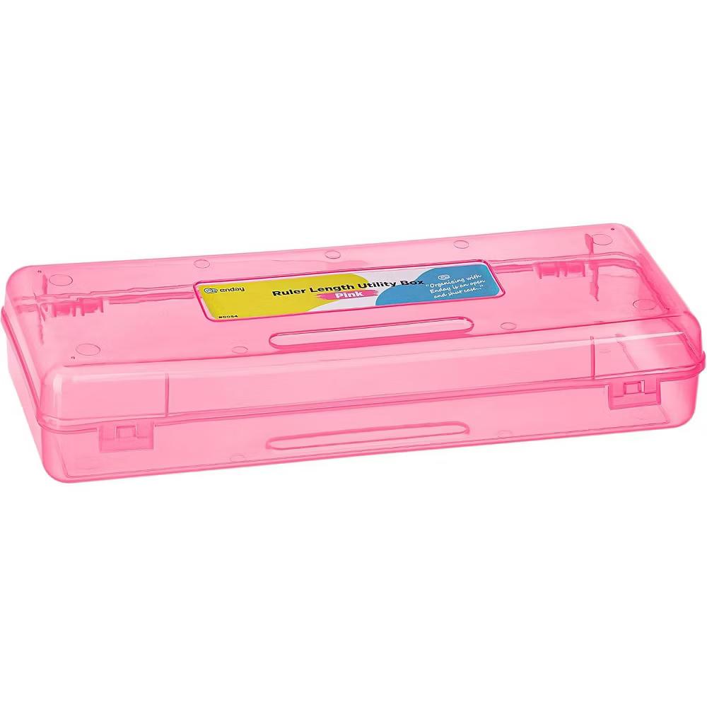 Pencil Box, Storage Organizer Utility Box, Multipurpose Long Ruler Length School Office Supplies Plastic Pencil Case for Kids & Adults - Image 28