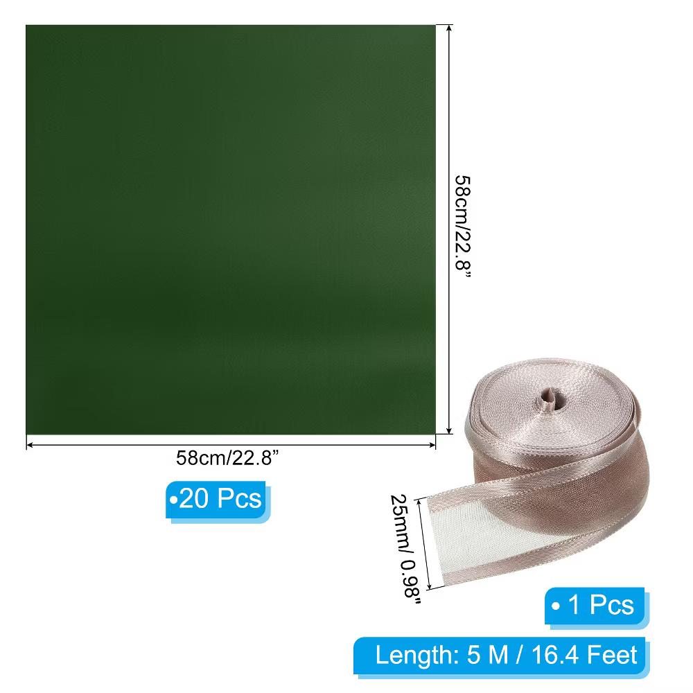 DIY Crafts Waterproof Flower Wrapping Paper with Ribbon 20 Sheets - Image 5