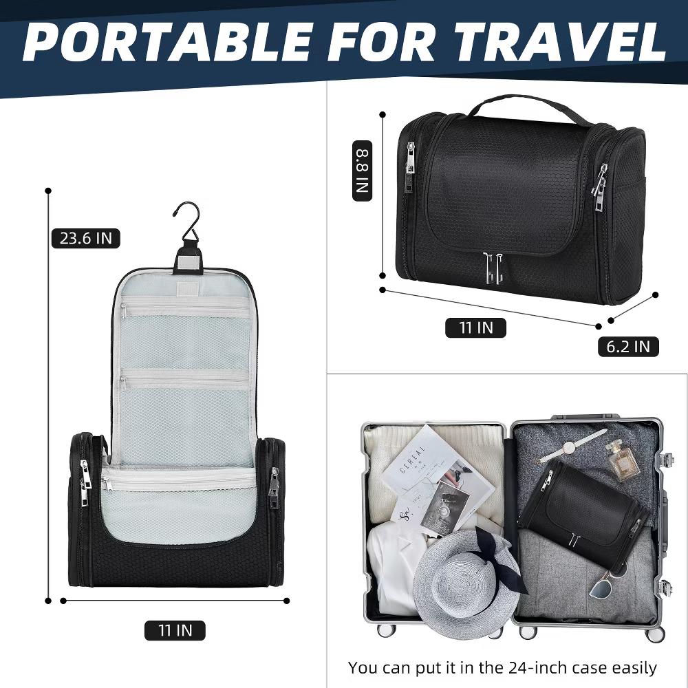 Large Capacity Toiletry Bag for Women and Men, Hanging Toiletry Organizer Cosmetics Makeup Bag - Image 13