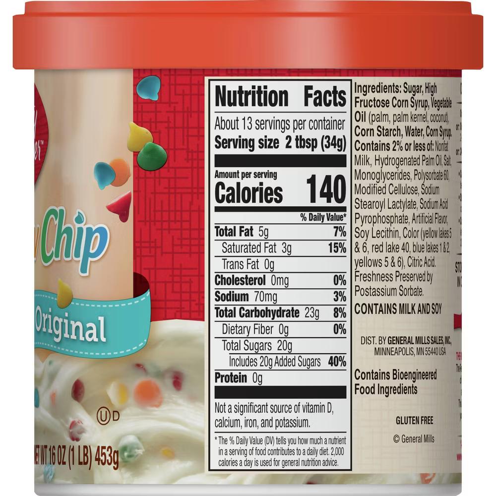 Betty Crocker Rainbow Chip Frosting - 16oz: Gluten-Free, Low Sodium - Image 3