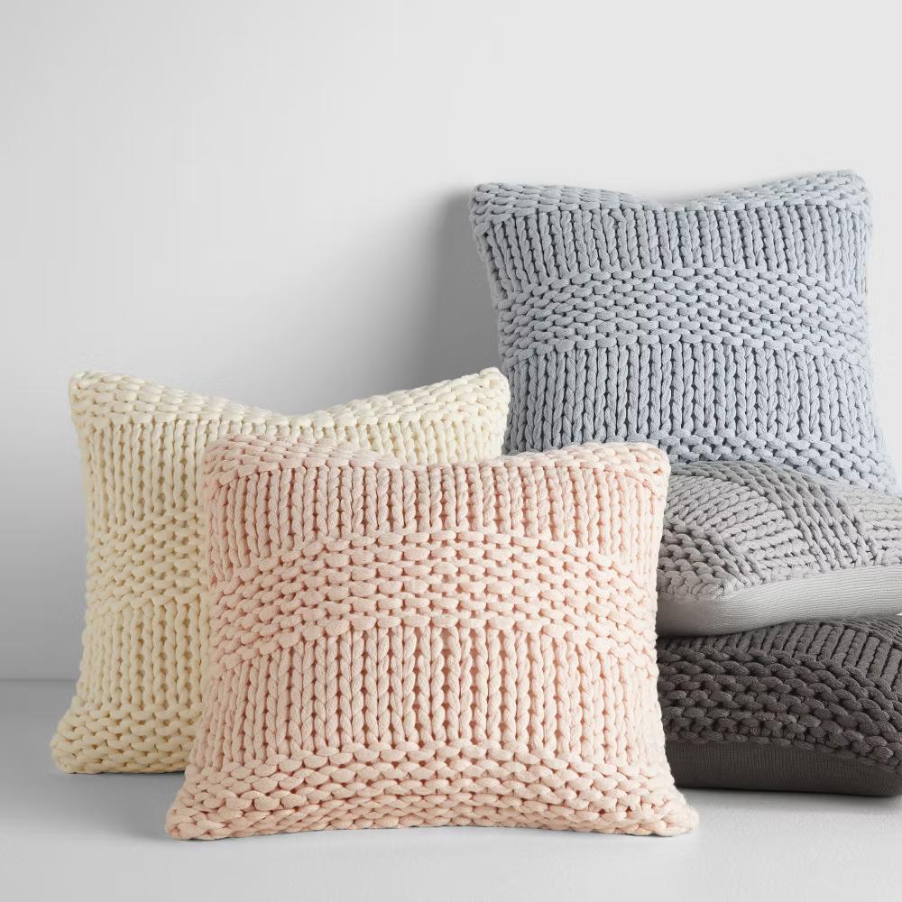 Cozy Chunky Knit Throw Pillow Cover And Pillow Insert - Image 4