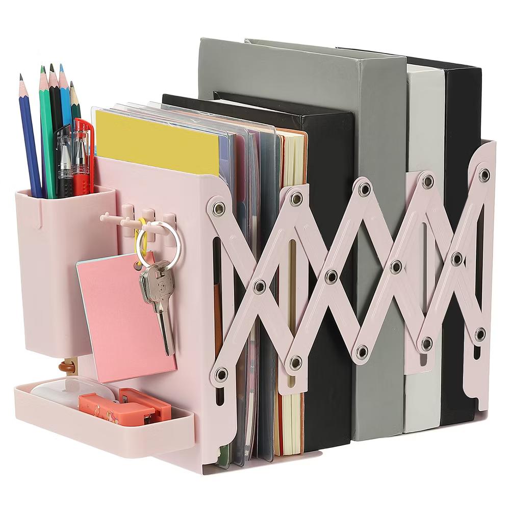 Adjustable Book Ends Heavy Duty Metal Adjustable Bookends Book Holders Organizer - Image 9