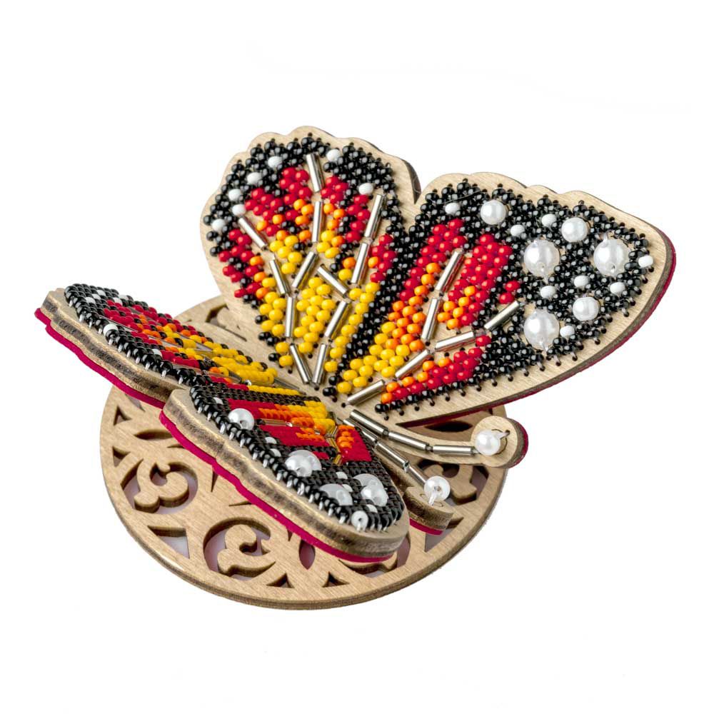 Crafts Wooden Bead Embroidery Kit Bright Butterfly FLK-581 - Image 9