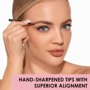 JAPONESQUE Pointed-Slant & Slant Tweezers - Rose Gold: Stainless Steel Beauty Tools, Non-Toxic, 2-Piece Set