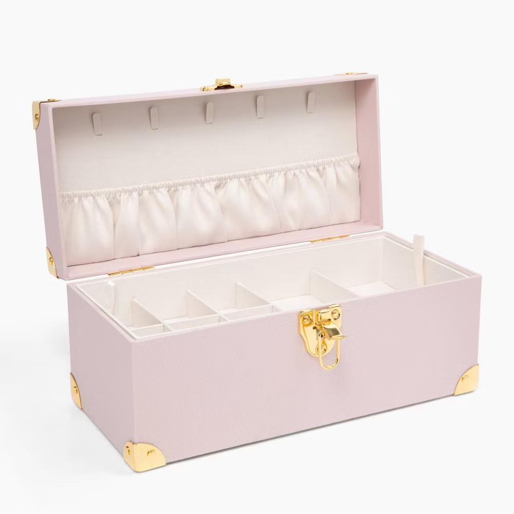 West Emory Nylon Beauty Toolbox with Removable Tray and Gold Metal Corners - Image 4