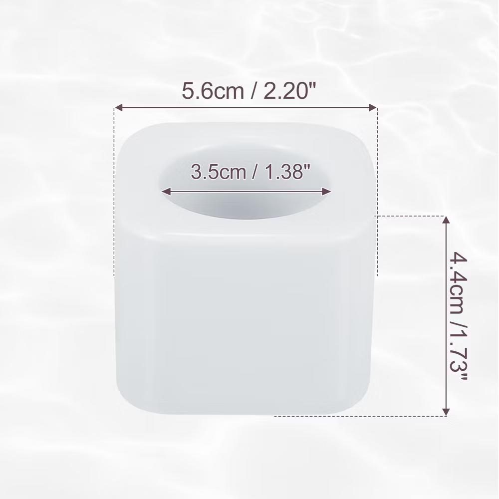Bathroom Square Mini Ceramic Toothbrush Holder 2.2"x1.73" 2Pcs - Image 20