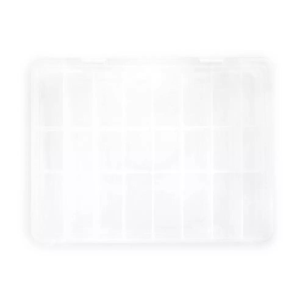 Thread Storage Box: Plastic Sewing Kit Travel Case, 13"x10"x3.25", Lightweight Sewing Supplies Organizer - Image 2