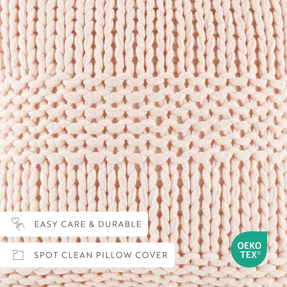 Cozy Chunky Knit Throw Pillow Cover And Pillow Insert - Image 51