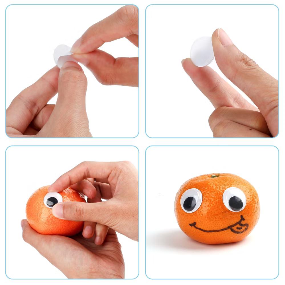 LotFancy 1100Pcs Googly Eyes Self Adhesive for Crafts, Plastic Wiggle Eyes Multi-Color - Image 3