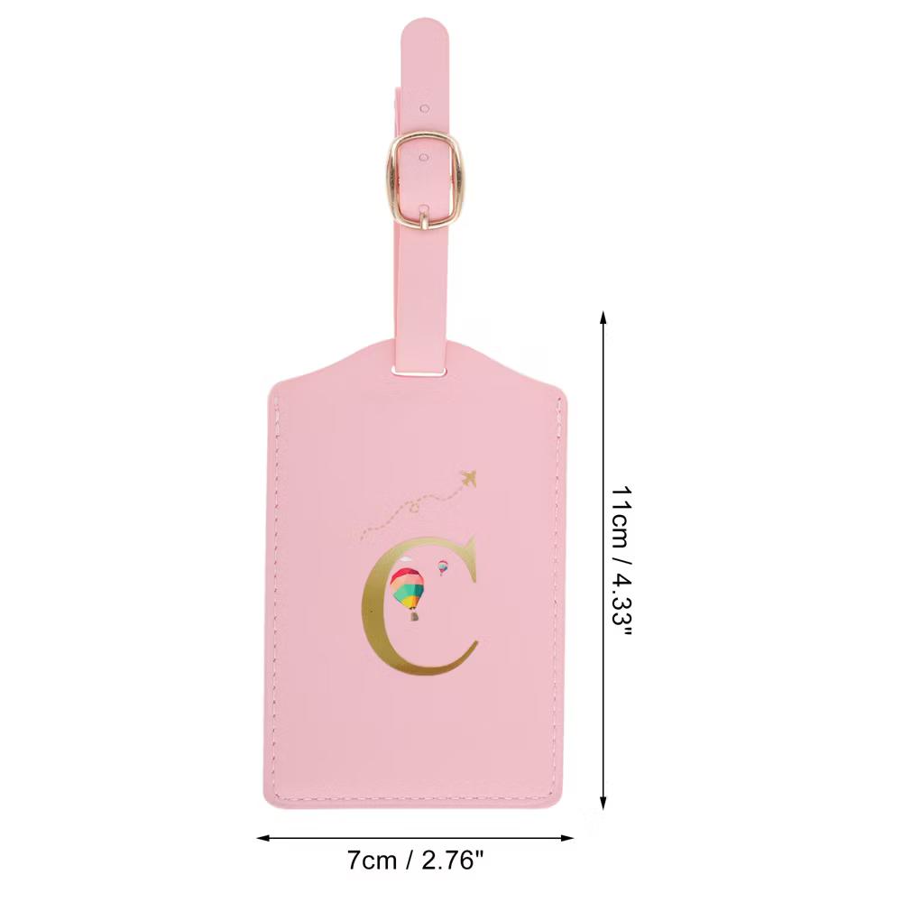 Letter Luggage Tag Pink 1 Pc - Image 11