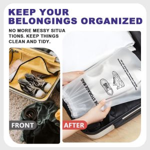 8 Pack Shoe Bags for Travel, Drawstring Shoe Bag Organizer, Travel Shoe Bags for Packing in Suitcase Gym Travelling, Waterproof Shoe Travel Bag