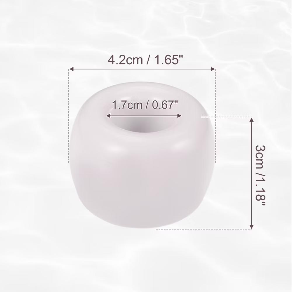 Bathroom Round Mini Ceramic Toothbrush Holder 1.65"x1.18" 2Pcs - Image 50