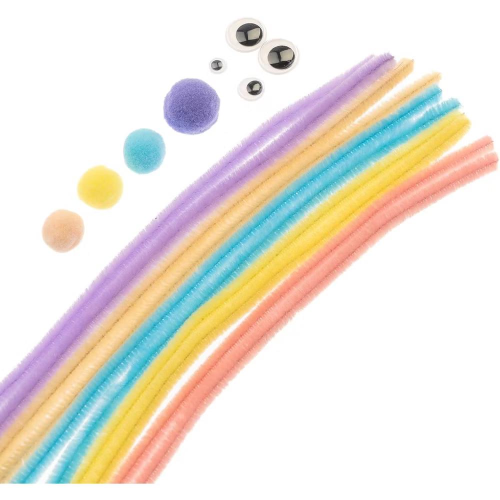 300ct Craft Combo Pack Pipe Cleaners Pompoms Googly Eyes Activity Kits - Image 25