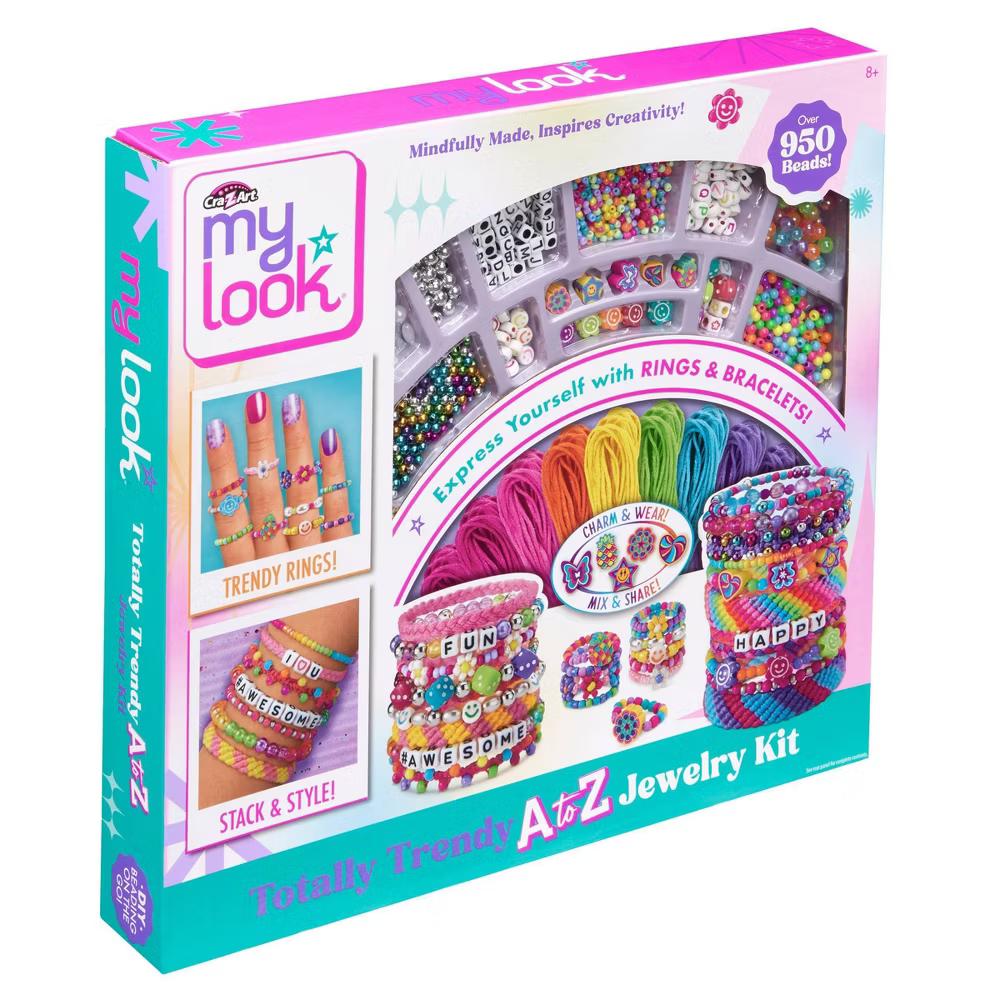 My Look A to Z Jewelry Kit: Creative Thinking Craft, Includes Beads & Elastic Cord - Image 9