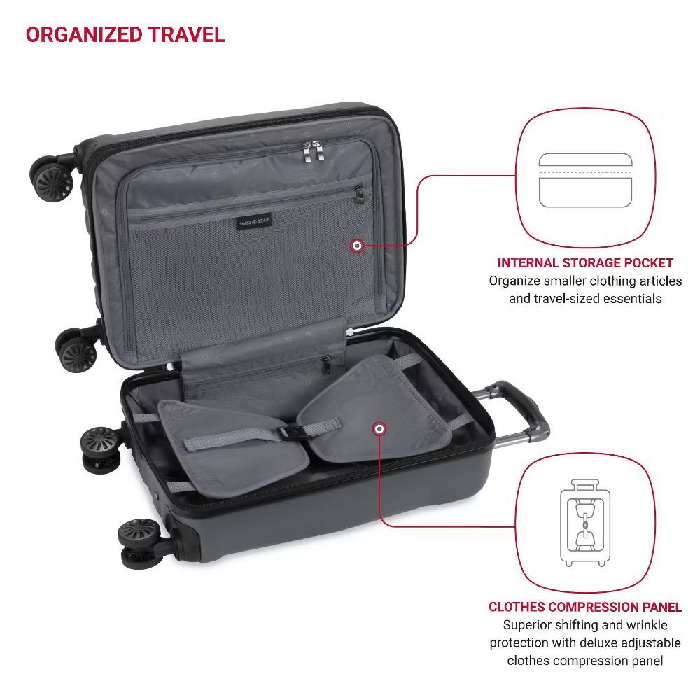 Cascade Hardside Carry On Spinner Wheels Suitcase - Image 30