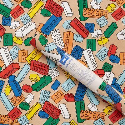 96"x30" Building Blocks Birthday Gift Wrapping Paper Colorful - Image 2