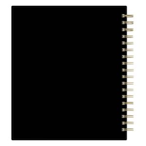 Day Designer 8"x10" AY 2026-2027 Planner Rugby Stripe Black Frosted 27 Daily/Monthly Safety Wirebound