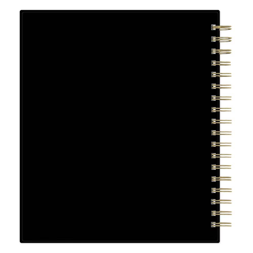 Day Designer 8"x10" AY 2026-2027 Planner Rugby Stripe Black Frosted 27 Daily/Monthly Safety Wirebound