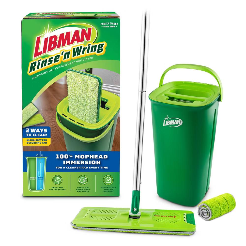 Libman Rinse 'n Wring Mop System: Microfiber, Grip Handle, Hanging Loop, Multi-Surface Use - Image 26