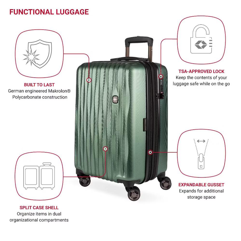 Energie Hardside Carry On Spinner Wheels Suitcase - Image 16