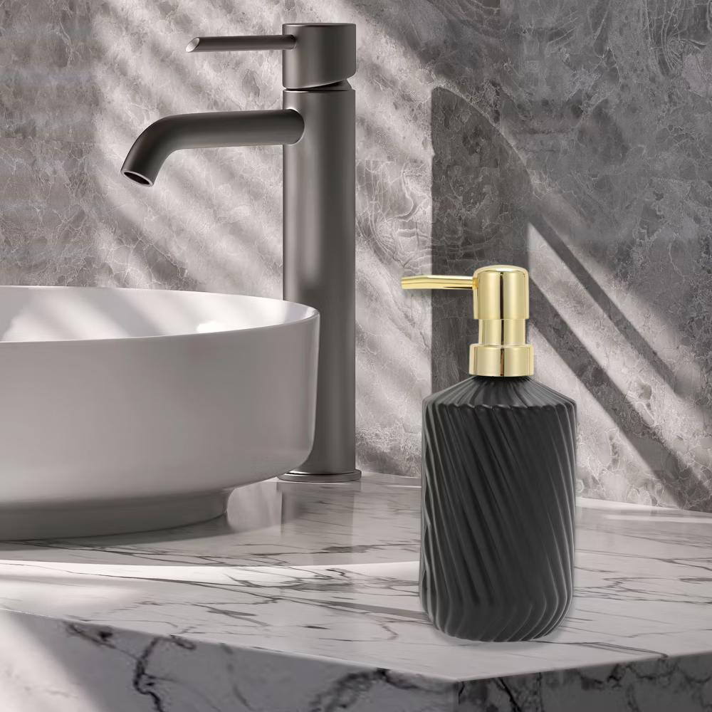 Durable Cylinder Twill Lines Soap Dispenser 1 Pc - Image 9
