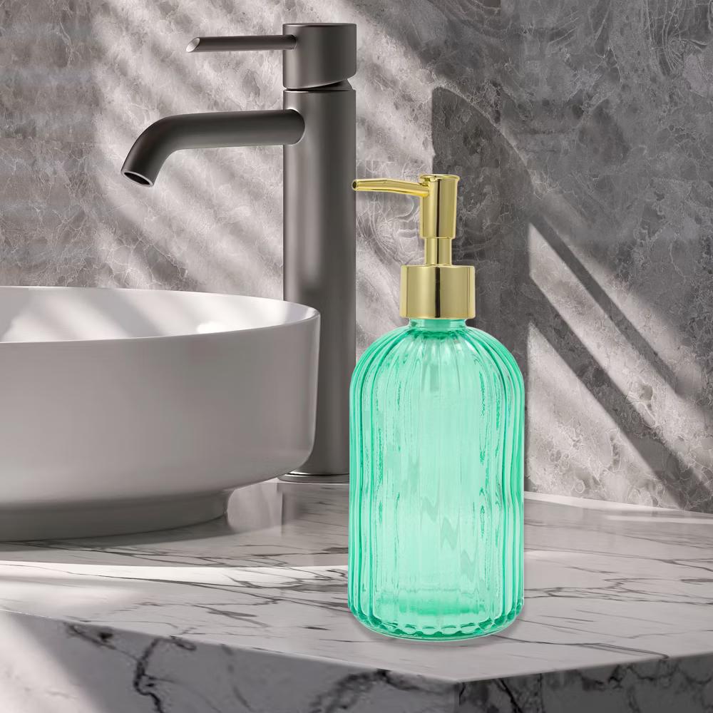 Convenient Vertical Stripe Soap Dispenser 13.53oz 1 Pc - Image 31
