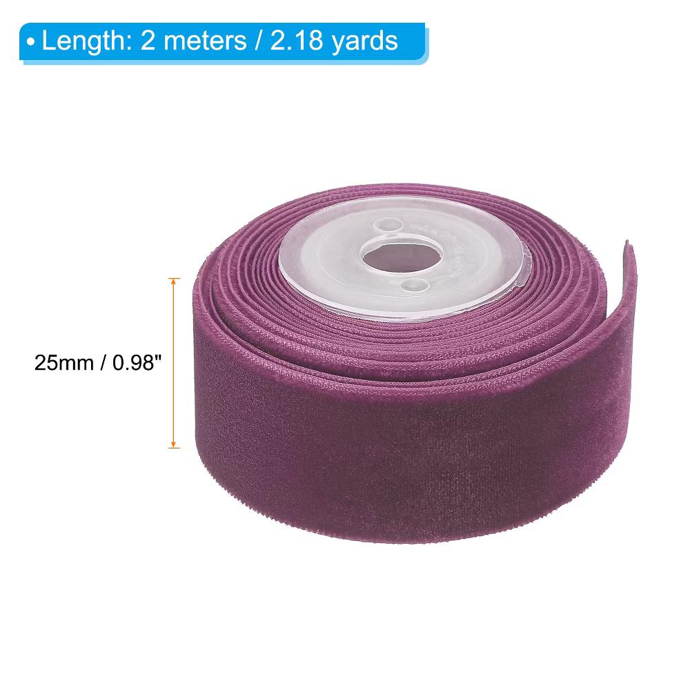 Velvet Single-Faced Vintage Soft DIY Craft Decorative Wedding Ribbon 3 Pcs - Image 8