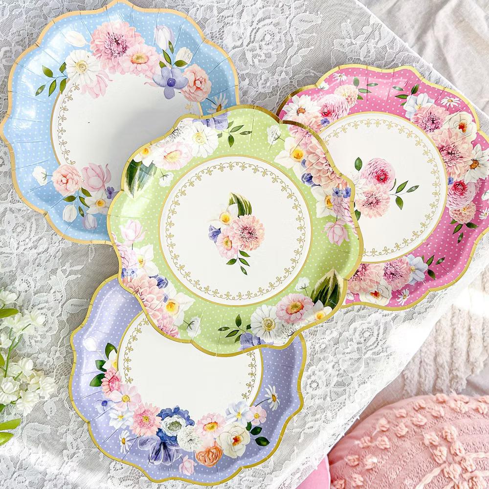 Tea Time Whimsy 9 in. Premium Paper Plates (Set of 32) - Image 9