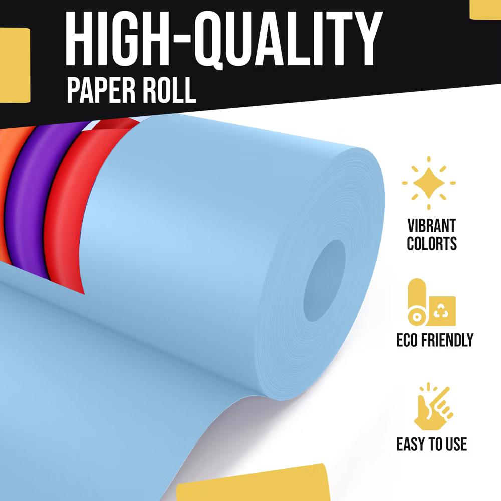 Exquisite Colored Kraft Paper Roll 17.5 In 110 Ft Kraft Wrapping Paper Craft Paper Shipping Paper Kraft Paper Roll Gift Wrap - Image 19