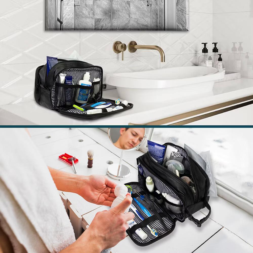 Toiletry Bag for Men, Travel Pouch Essentials Shaving Dopp Kit, Water Resistant Organizer Case Accessories - Image 23