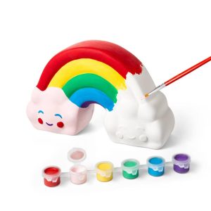 Paint-Your-Own Ceramic Rainbow Kit - Painting Kit for Kids, Includes Brush & Paint, Ages 8