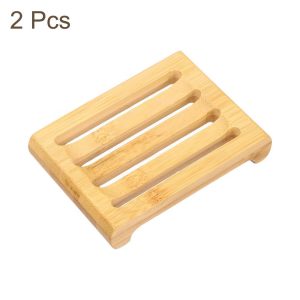 Natural Bamboo Self-Draining Multifunctional Use Soap Dish