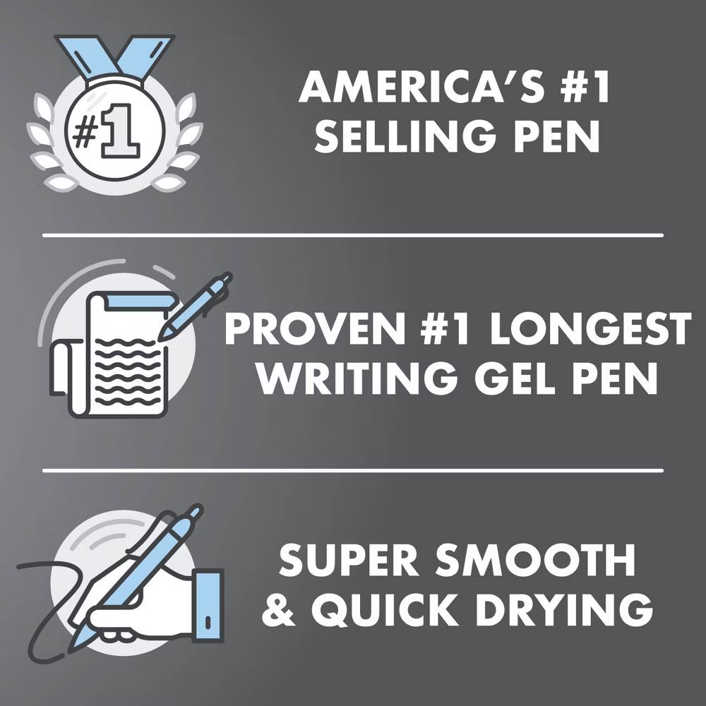5pk G2 Edge Gel Pens Fine Point 0.7mm Black Ink - Image 3