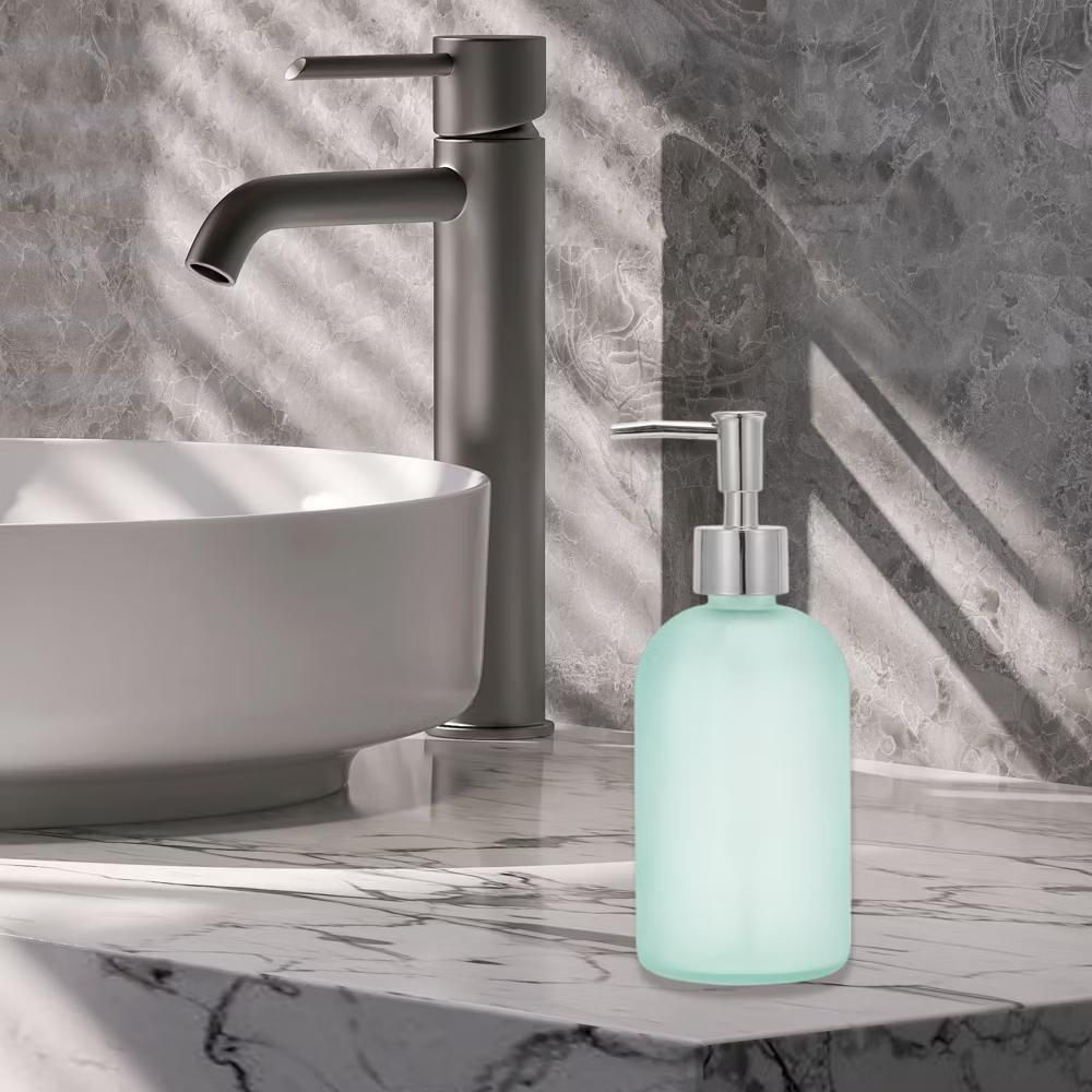 Reusable Cylinder Frosted Soap Dispenser 1 Pc - Image 36