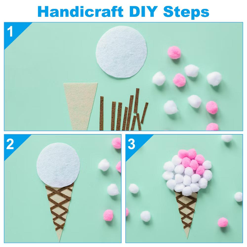 Creative DIY Craft Decorations Home Art Supplies Pom Poms - Image 2
