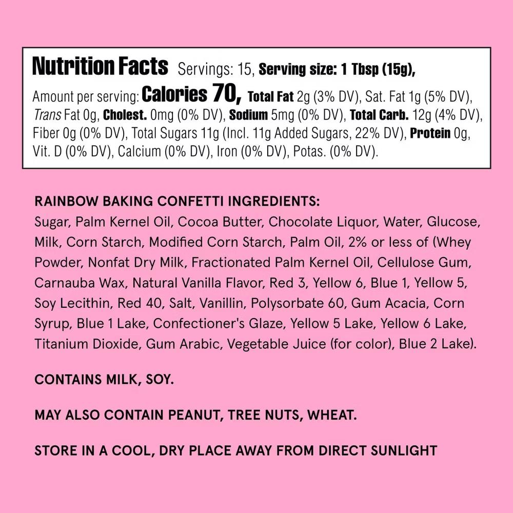 Fancy Sprinkles Rainbow Baking Confetti with Sprinkles and Chocolate Chips - 8oz - Image 2