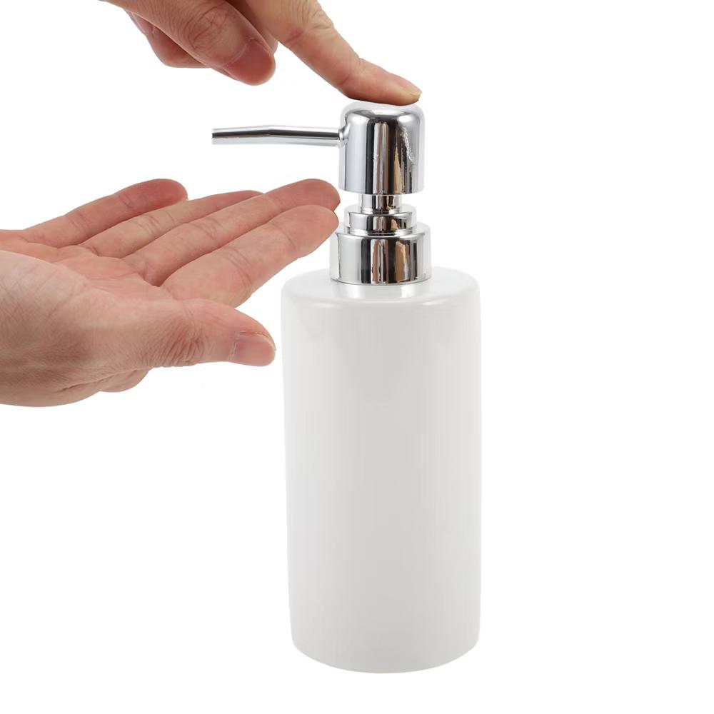 Simple Cylindrical Soap Pump Dispenser for Bathroom 300ml 1 Pc - Image 15