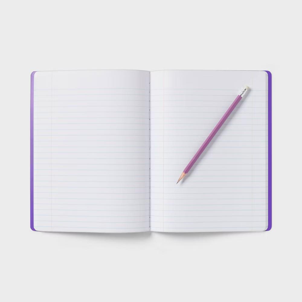 Wide Rule 7.5"x9.75" Poly Cover Comp Book Purple - Image 2