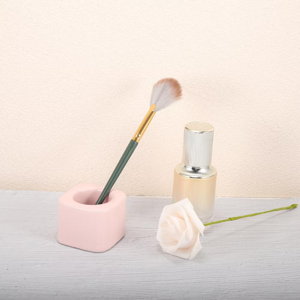 Bathroom Square Mini Ceramic Toothbrush Holder 2.2"x1.73" 2Pcs - Image 17