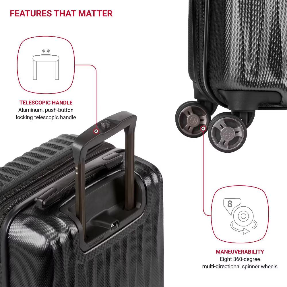 Energie Hardside Carry On Spinner Wheels Suitcase - Image 41