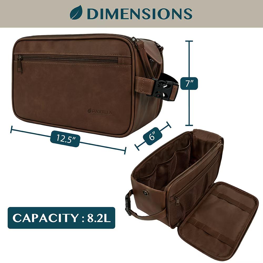 Toiletry Bag for Men, Travel Essentials Shaving Dopp Kit, Water Resistant Cosmetic Makeup Organizer Case - Image 21