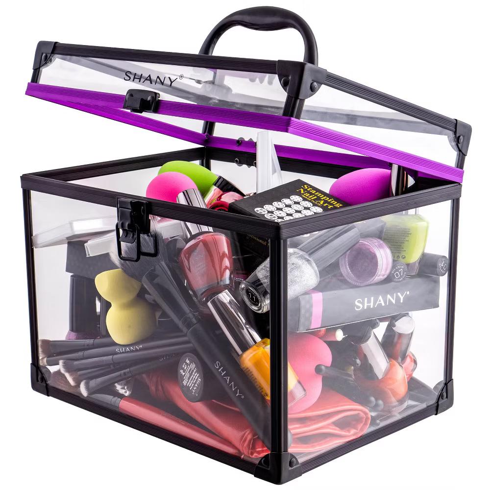 SHANY Clear Cosmetics and Toiletry Train Case - Image 20