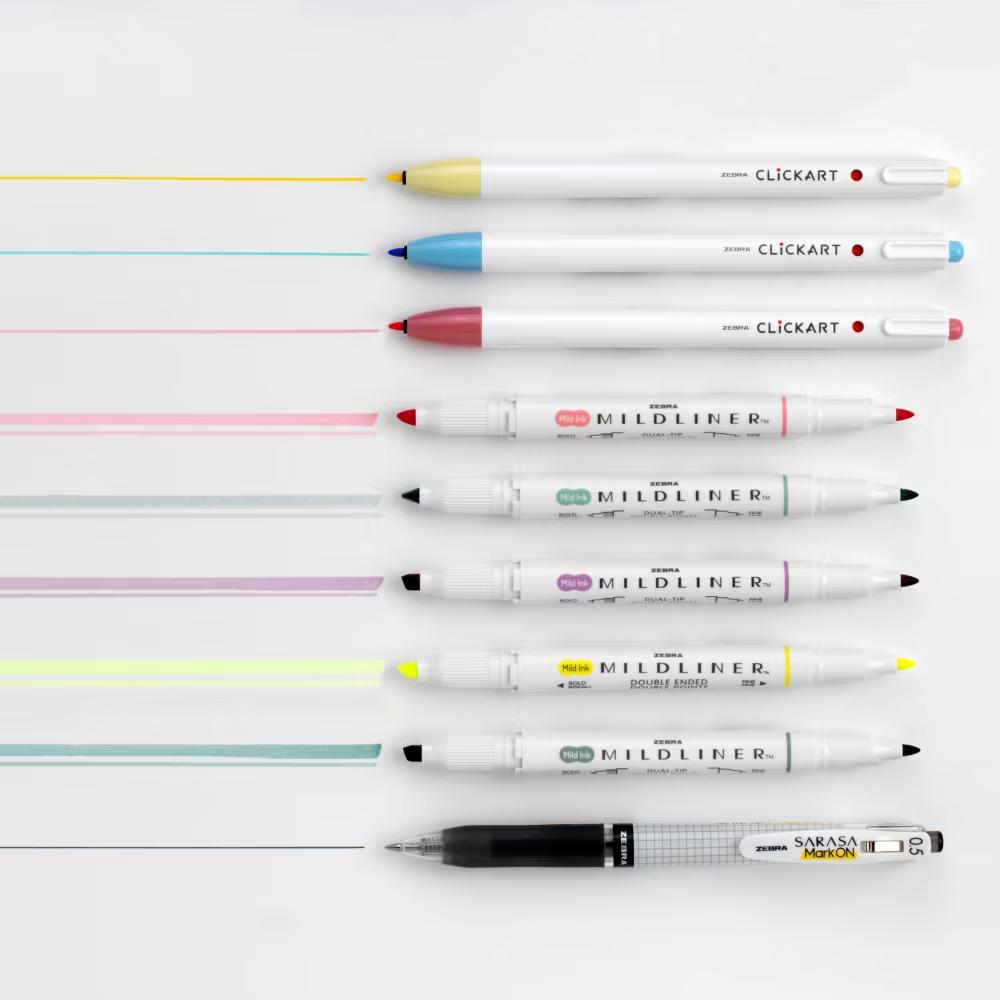 Zebra 8ct Mildliner Stamp Dot Set Cotton Candy - Image 4