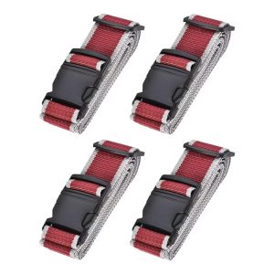 Travel Luggage Adjustable Buckle Belt Utility Strap 4 Pcs