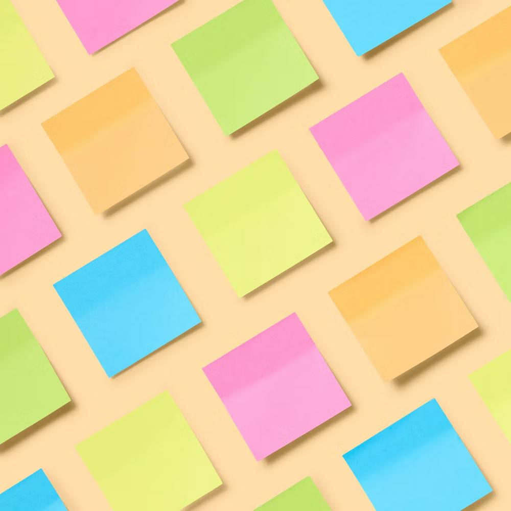Sticky Notes Cube 1.88" 1.88" Multicolor - 400 Sheets, Small Sticky Pads, Office Supplies, Uncoated Paper - Image 3