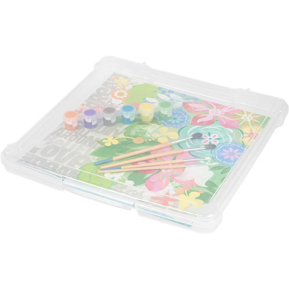 USA Paper Thick Portable Plastic Scrapbook Storage Snap Tight Cases - Image 8