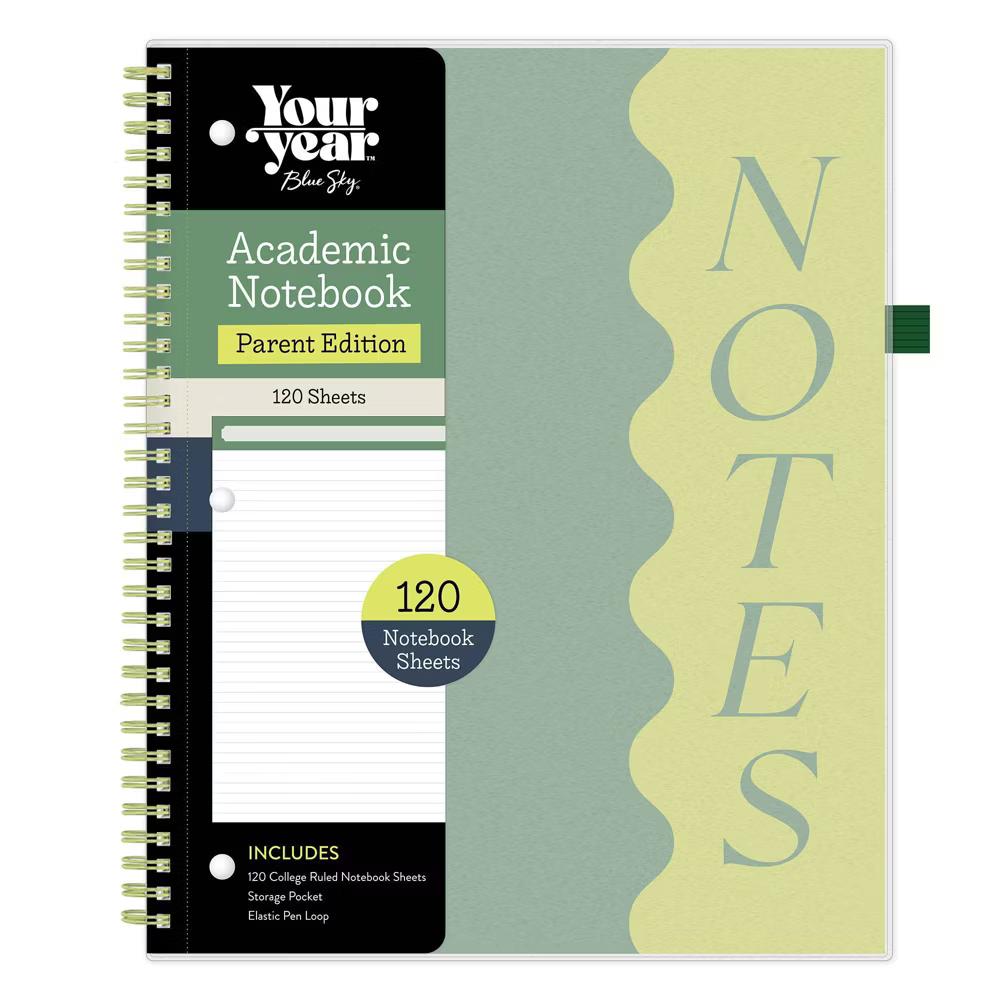 Blue Sky Your Year Parent Wirebound Notebook 8.5"x11" Green Note - Image 3