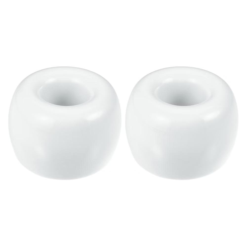 Bathroom Round Mini Ceramic Toothbrush Holder 1.65"x1.18" 2Pcs - Image 66